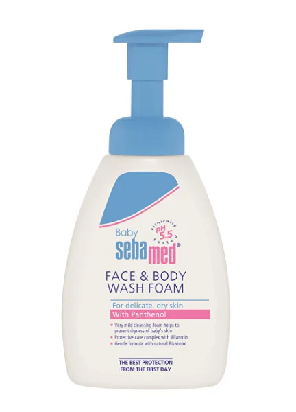 Baby face & body wash foam