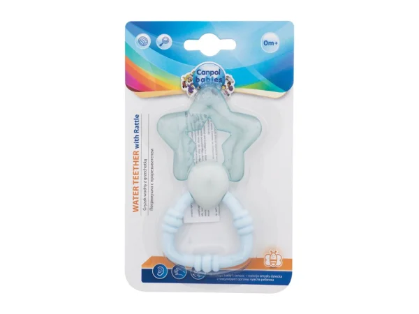 Water teether with rattle
