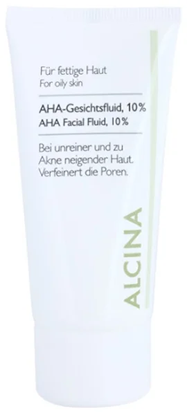 For oily skin aha facial fluid, 10%