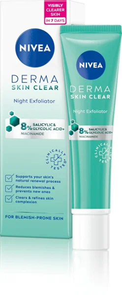 Derma skin clear night exfoliator