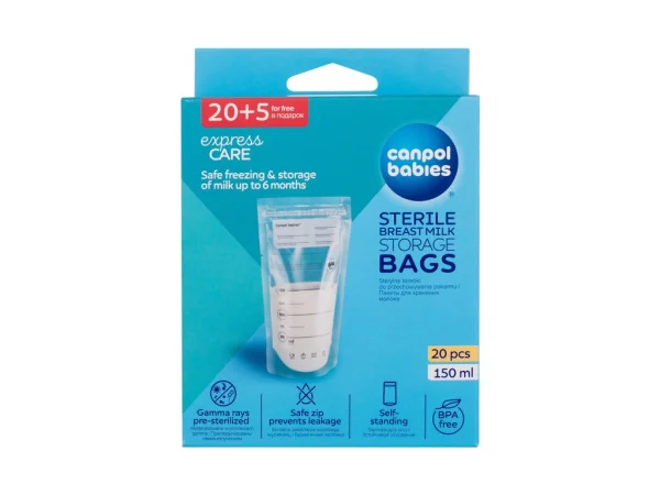 Express care sterile breast milk storage bags