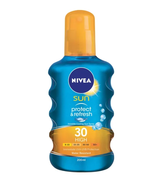 Sun protect & refresh dry touch invisible spray