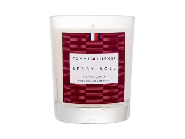 Scented candle berry rose