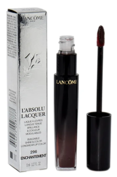 L`absolu lacquer buildable shine & color longwear lip 296 enchantement