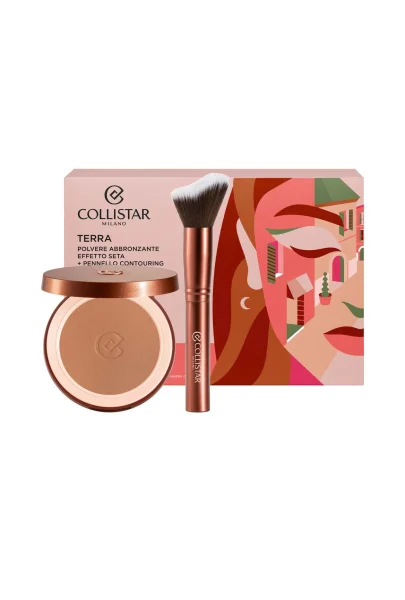 Terra silk effect bronzing powder 4,4 hawaii matte + contouring brush