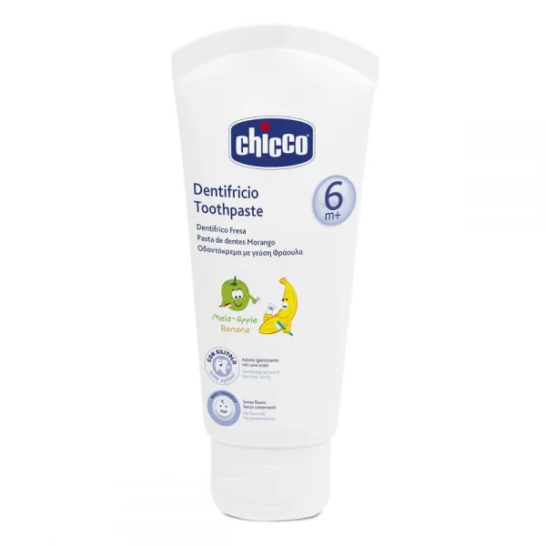  Dantų pasta vaikams nuo 6 mėn., bananų-obuolių skonio, 50ml thumbnail 1