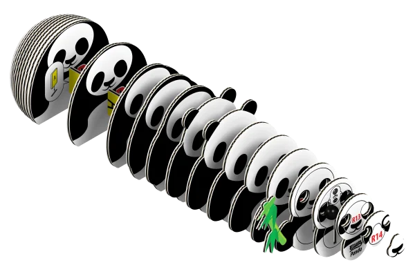  3D kartoninis modelis „Panda“ thumbnail 2