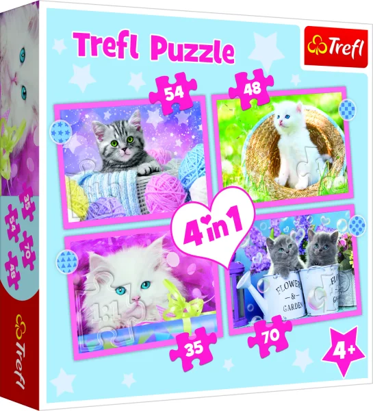 TREFL 4 dėlionių rinkinys „Kačiukai“