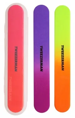 Tweezerman Tweezerman Neon Nail Files (3 pieces) - Neon nail with case Nagų dildė thumbnail 1