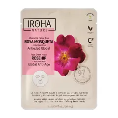 Iroha Rejuvenating mask Anti-Age Rosehip Face Sheet Mask 20 ml thumbnail 1