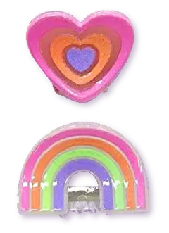 Invisibobble Hair clips Clipstar Glow Happy Heart 2 pcs thumbnail 2