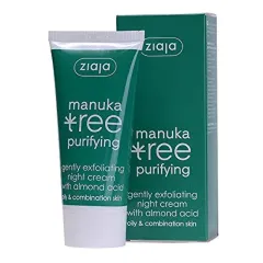 Ziaja Night Cream Gently Exfoliating Manuka Tree Purifying 50 ml thumbnail 1