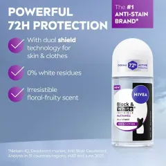 Nivea B&W Authentic Anti-Perspirant Roll-On thumbnail 2