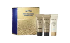 AHAVA Ahava Unstoppable Radiance Set Ahava: Osmoter Concetrate, Smoothing, Lotion, For Face, 15 ml + Refresing, Eliminates Impurities, Cleansing Gel, For Face, 15 ml + 24K Gold Mineral, Anti-Wrinkle, Mud Ma thumbnail 1
