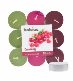 Bolsius tea candle 18 pcs Scented Tealights Cranberry 4h thumbnail 1