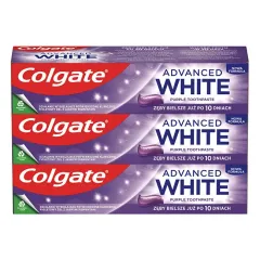 Colgate Advanced White Purple Trio Toothpaste 3 x thumbnail 2