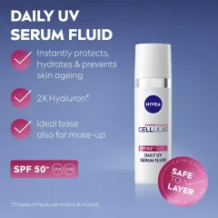 Nivea Daily UV serum SPF 50+ Cellular Expert Filler Fluid 50 ml thumbnail 2