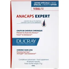 Ducray Anacaps Expert (Chronic Hair Loss) dietary supplement 90 capsules 2