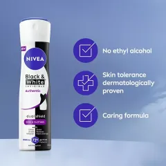 Nivea Antiperspirant spray B&W Authentic Anti-Perspirant 150 ml thumbnail 5