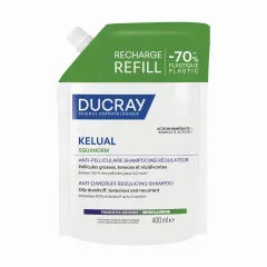 Ducray Ducray, Kelual Squanorm, Hair Treatment Shampoo, Anti-Dandruff, For Scalp With Oily Dandruf, Refill, 400 ml thumbnail 1