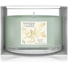 Yankee Candle Little Luxuries Serenity Stone Glass Votive Candle 37 g thumbnail 1
