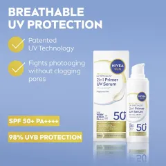 Nivea 2in1 Face Serum SPF 50+ (Daily UV Serum) thumbnail 5