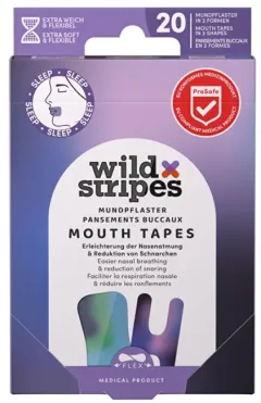 Wild Stripes Sunset Mouth Patches to support nasal breathing at night (Mouth Patches) 20 pcs thumbnail 1