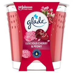Glade Luscious Cherry & Peony scented candle thumbnail 1