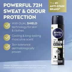 Nivea Antiperspirant spray B&W Epic Night Anti-Perspirant 150 ml thumbnail 2