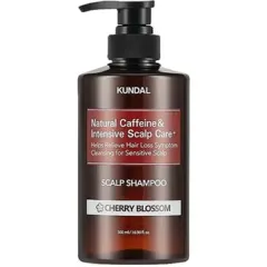KUNDAL Anti-hair loss shampoo with caffeine Natural Caffeine & Intensive Scalp Care+ Cherry Blossom (Scalp Shampoo) - 500 ml thumbnail 2
