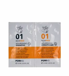 PÜRING sample 10+10 ml 01 Richness Nourishing Shampoo + Conditioner thumbnail 1
