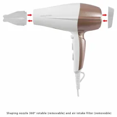 Profi care Professional hair dryer HT 3010 WH thumbnail 4