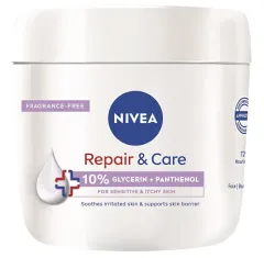 Nivea Moisturizing body cream for sensitive skin Repair & Care 400 ml thumbnail 1