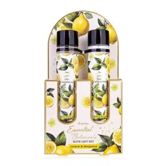 Accentra Accentra bath set ESSENTIAL BOTANICS lemon and bergamot tubes in a gift box, shower gel 60ml, body lotion 60ml thumbnail 1