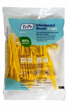 TePe Interdental brushes Angle 0.7 mm yellow 25 pcs thumbnail 1