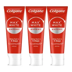 Colgate Whitening toothpaste Max White Expert Original 3 x 75 ml thumbnail 2