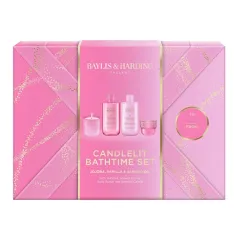 Baylis & Harding Body Care Gift Set with Jojoba, Vanilla & Almond Oil Candle 4 pcs thumbnail 1