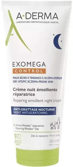 A-Derma Exomega Control Emollient Night Cream - 400 ml thumbnail 1