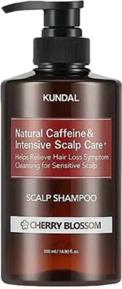 KUNDAL Anti-hair loss shampoo with caffeine Natural Caffeine & Intensive Scalp Care+ Cherry Blossom (Scalp Shampoo) - 500 ml thumbnail 1