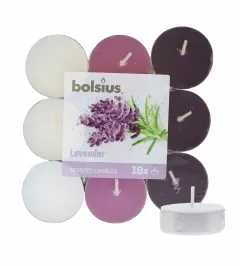 Bolsius tea candle 18 pcs Scented Tealights Lavender 4h thumbnail 1