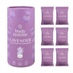 Body Restore Set of aromatic tablets for the shower Lavender Shower Steamers 6 pcs thumbnail 1