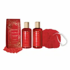 Parisax Bath gift set in a golden tub Frozen Strawberries & Vanilla 5 pcs thumbnail 2