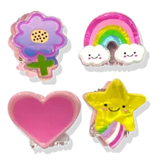 Invisibobble Hair clips Clipstar Happy World 4 pcs thumbnail 2