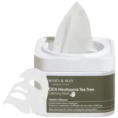 MARY & MAY Soothing Face Mask Cica Houttuynia Tea Tree (Calming Mask) 30 pcs thumbnail 2