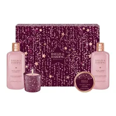Baylis & Harding Wild Cherry & Vanilla Body Care Gift Set with Candle 4 pcs thumbnail 1