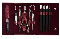 DuKaS Family red manicure Solingen shiny faux leather PL25204 thumbnail 2