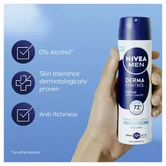 Nivea Antiperspirant spray Men Derma Control Defend (Antiperspirant) 150 ml thumbnail 6