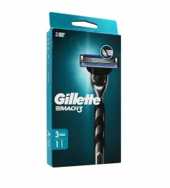 Gillette shaver + head 3 pcs Mach3 thumbnail 1