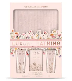 The Luxury Bathing Company Body care gift set with cosmetic bag Peony, Peach & Raspberry 4 pcs thumbnail 1