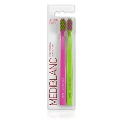 MEDIBLANC Ultra Soft Toothbrush Pink/Green 2 pcs thumbnail 1